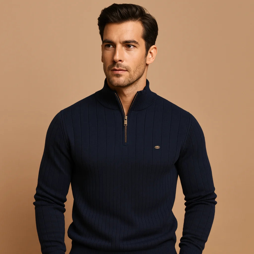 Men's Slim Fit Half-Zip Knit Sweater