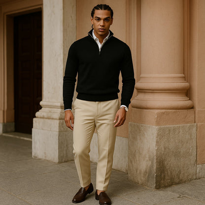 Men's Slim Fit Half Zip Sweater