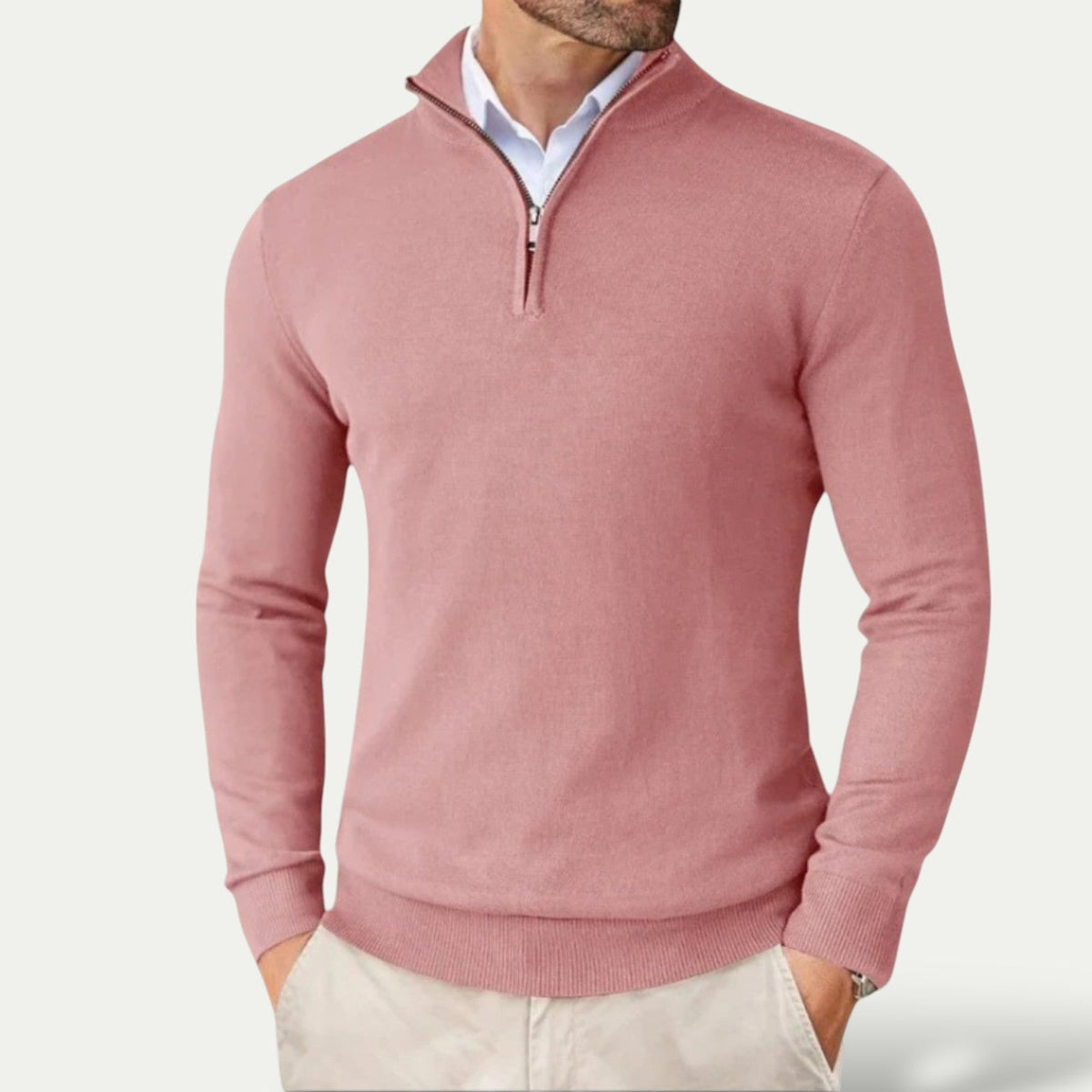 Men's Slim Fit Half Zip Sweater