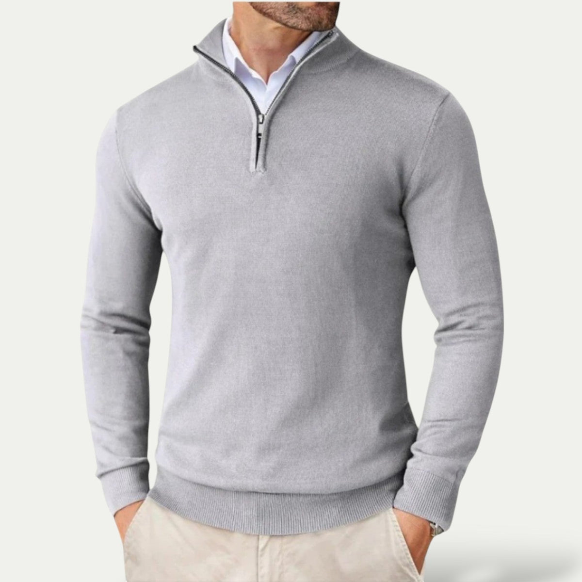 Men's Slim Fit Half Zip Sweater