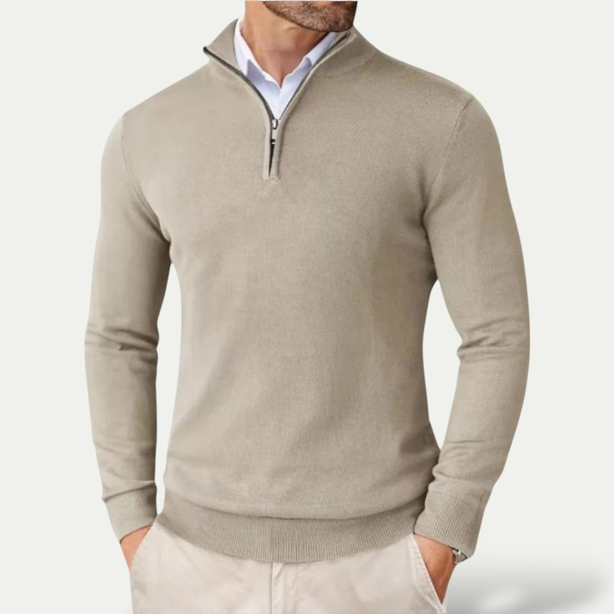 Men's Slim Fit Half Zip Sweater