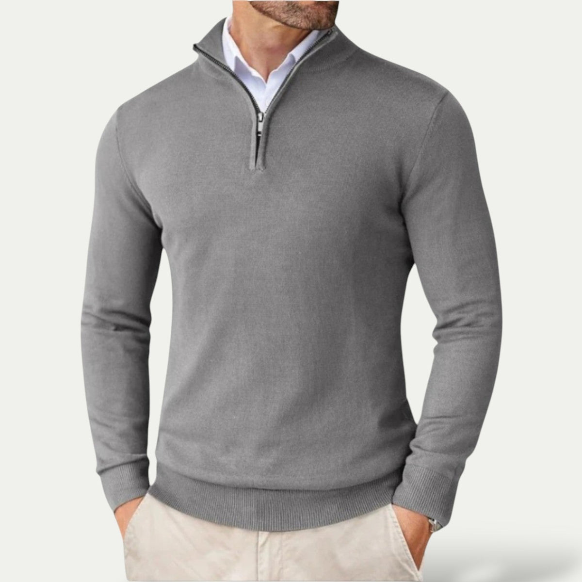 Men's Slim Fit Half Zip Sweater