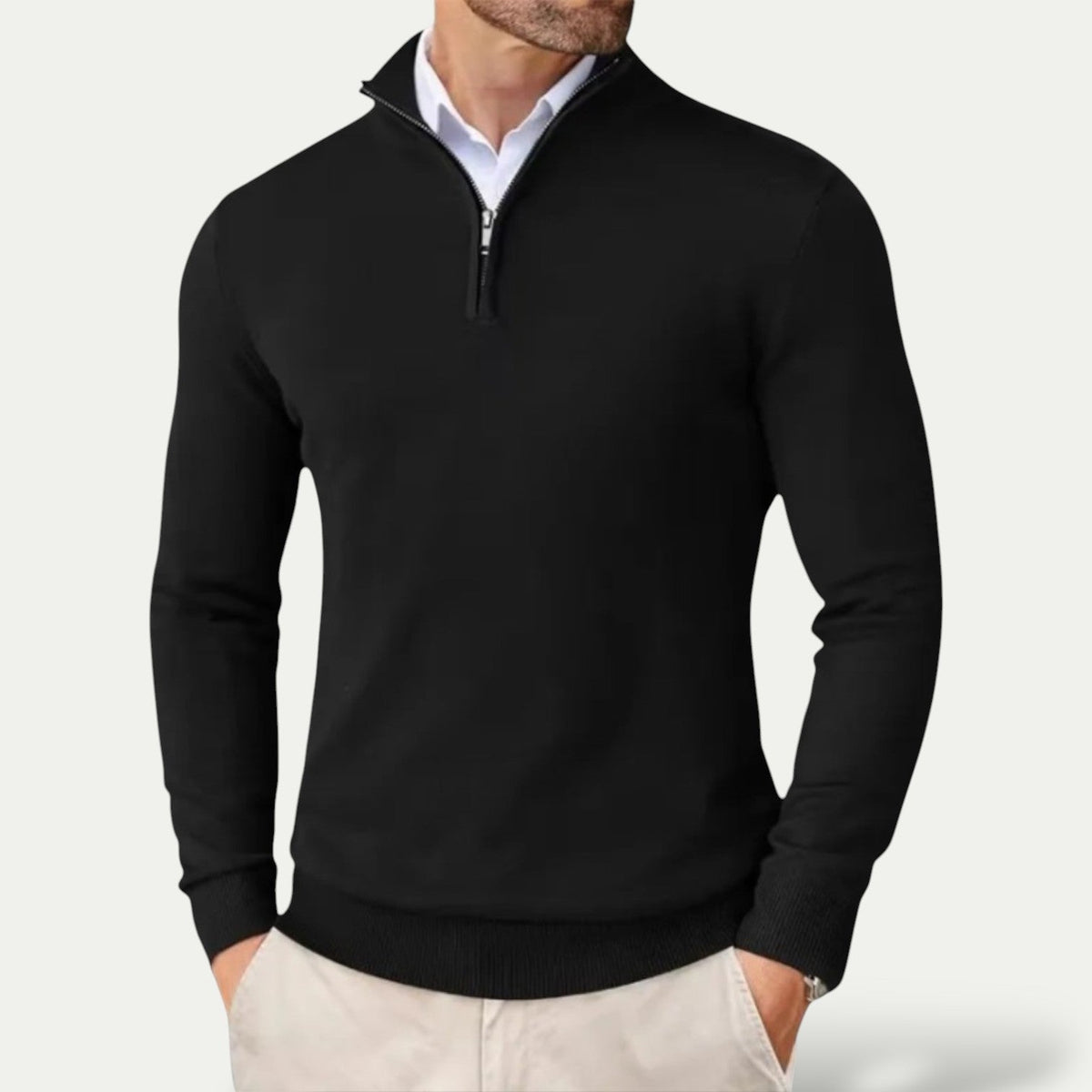 Men's Slim Fit Half Zip Sweater