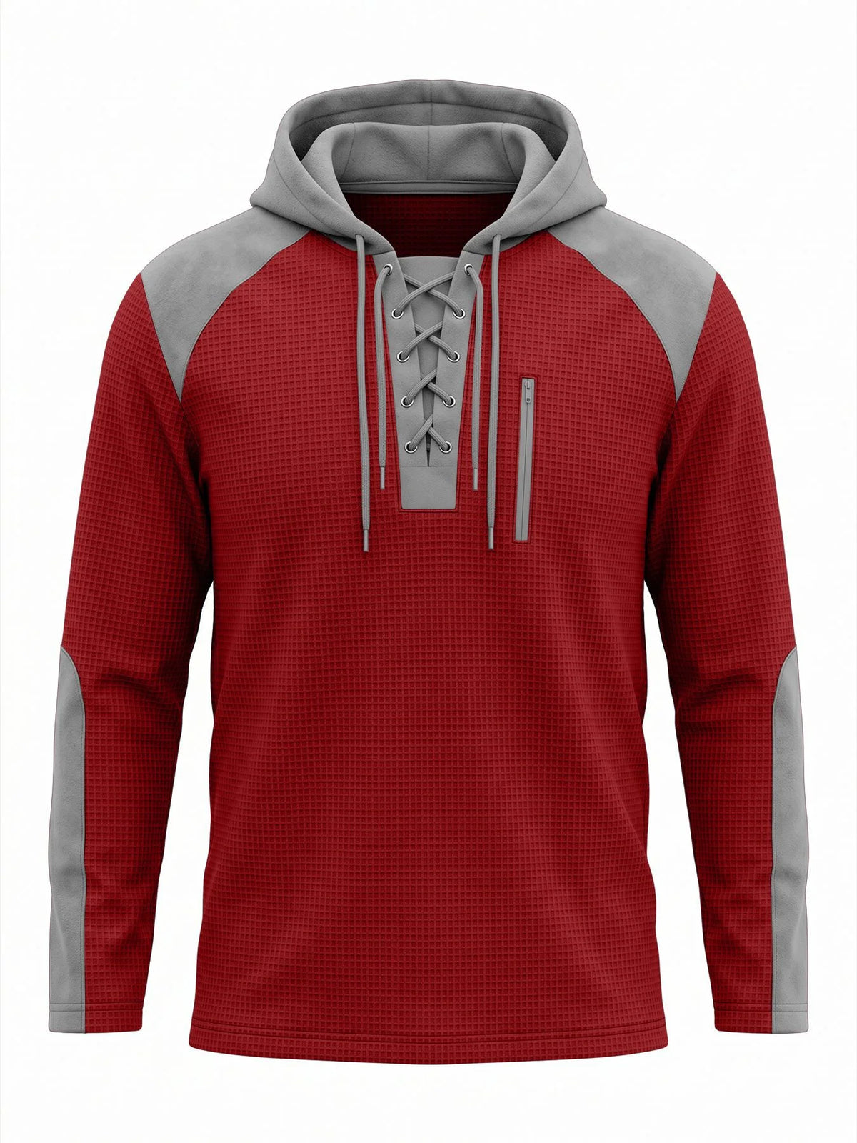 Men's Slim-Fit Hoodie with Lace Collar