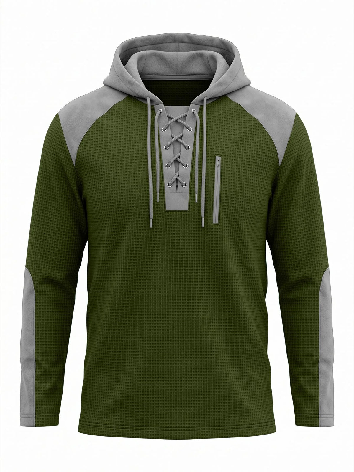 Men's Slim-Fit Hoodie with Lace Collar