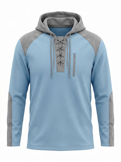 Men's Slim-Fit Hoodie with Lace Collar