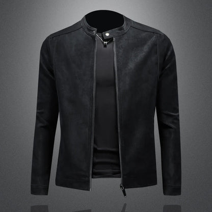 Men's Slim Fit Jacket with Stand-Up Collar