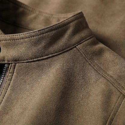 Men's Slim Fit Jacket with Stand-Up Collar