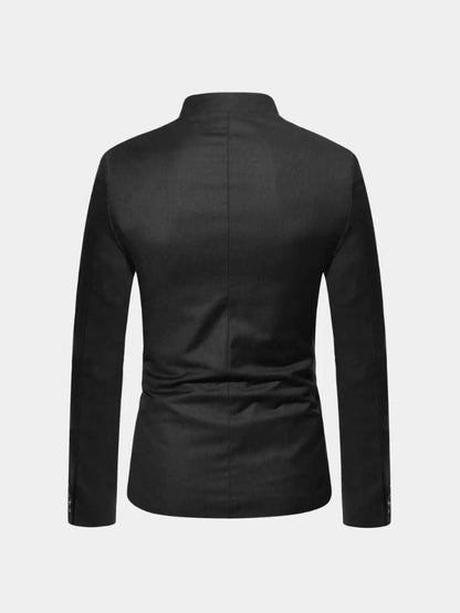 Men's Slim Fit Jacket with Stand-Up Collar