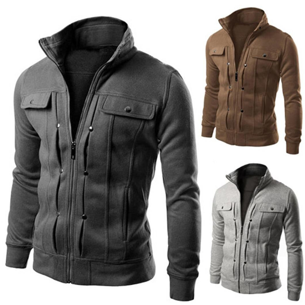 Men's Slim Fit Jacket with Zipper