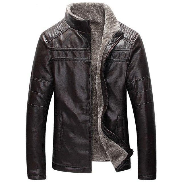 Men's Slim Fit Leather Jacket Wild West Style