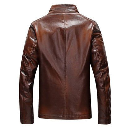 Men's Slim Fit Leather Jacket Wild West Style