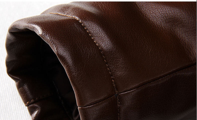 Men's Slim Fit Leather Jacket Wild West Style