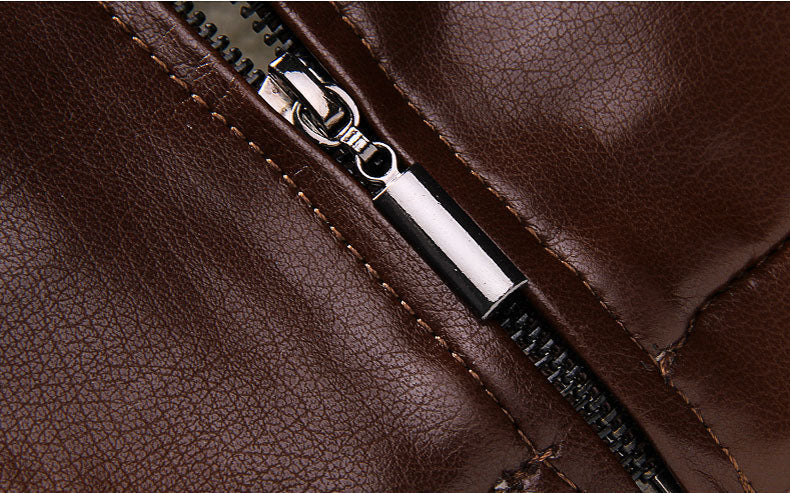 Men's Slim Fit Leather Jacket Wild West Style