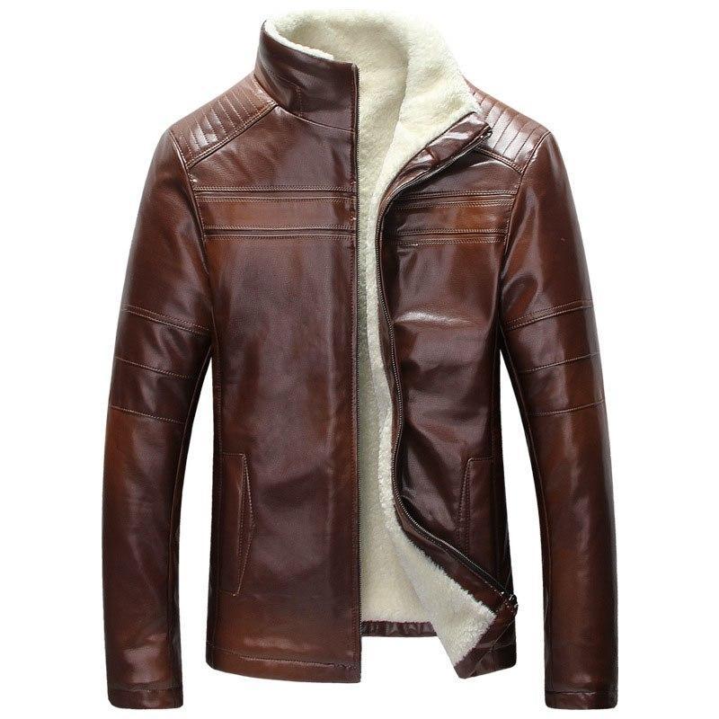 Men's Slim Fit Leather Jacket Wild West Style