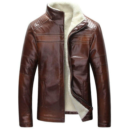 Men's Slim Fit Leather Jacket Wild West Style