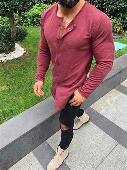 Men's Slim Fit Long Sleeve Dress Shirt