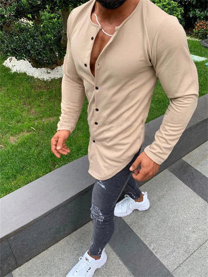 Men's Slim Fit Long Sleeve Dress Shirt
