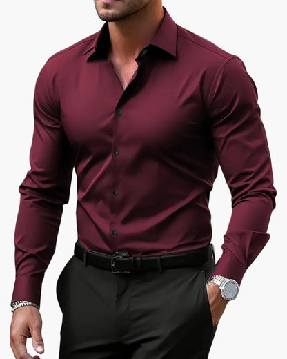 Men's Slim Fit Long Sleeve Dress Shirt