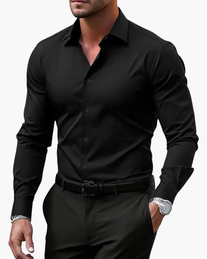 Men's Slim Fit Long Sleeve Dress Shirt