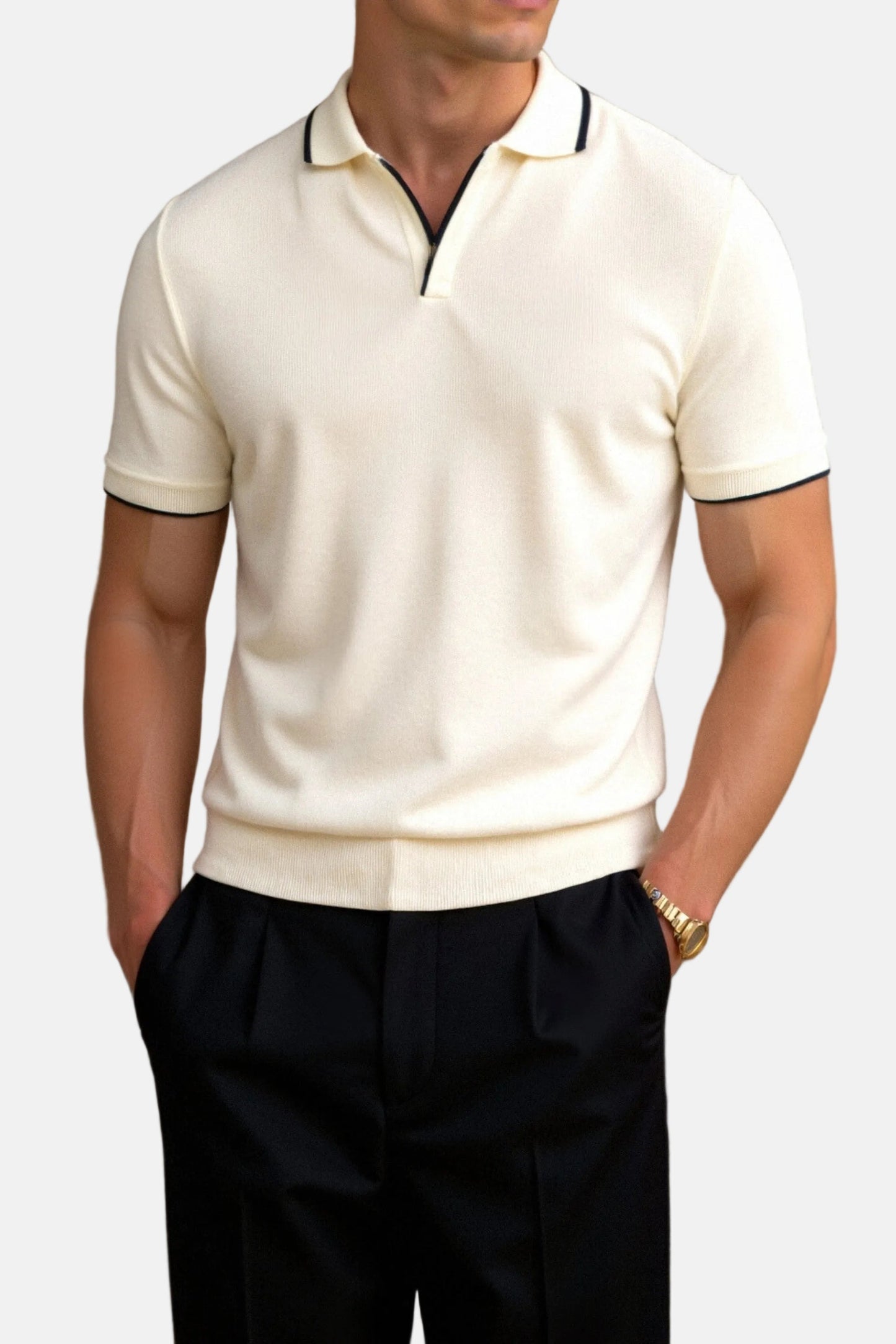 Men's Slim Fit Polo Shirt for Casual Wear