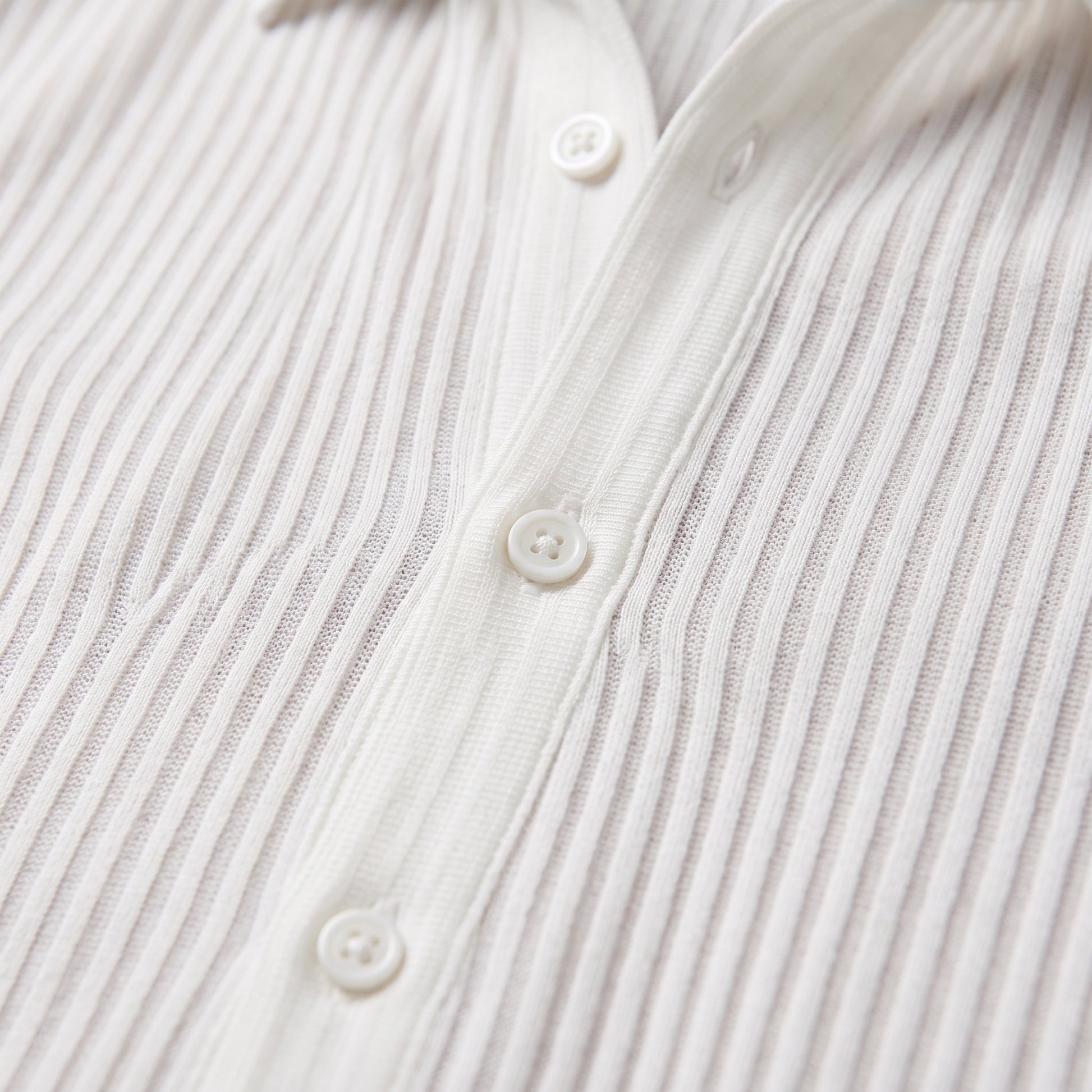 Men's Slim Fit Ribbed Button-Down Dress Shirt