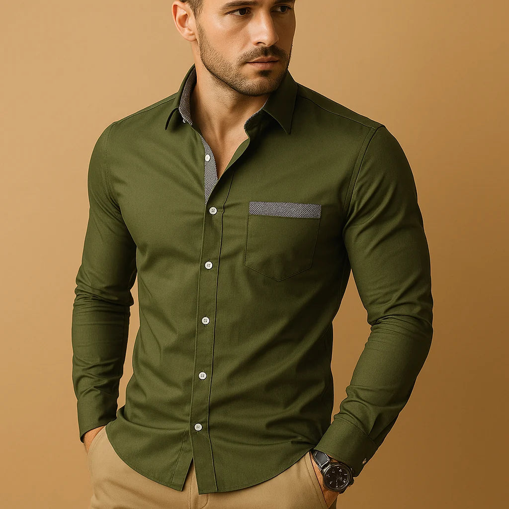 Men's Slim Fit Shirt with Modern Style
