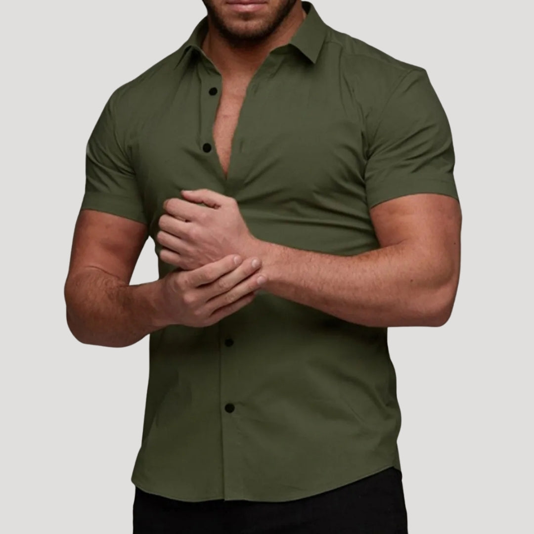 Men's Slim Fit Short Sleeve Shirt