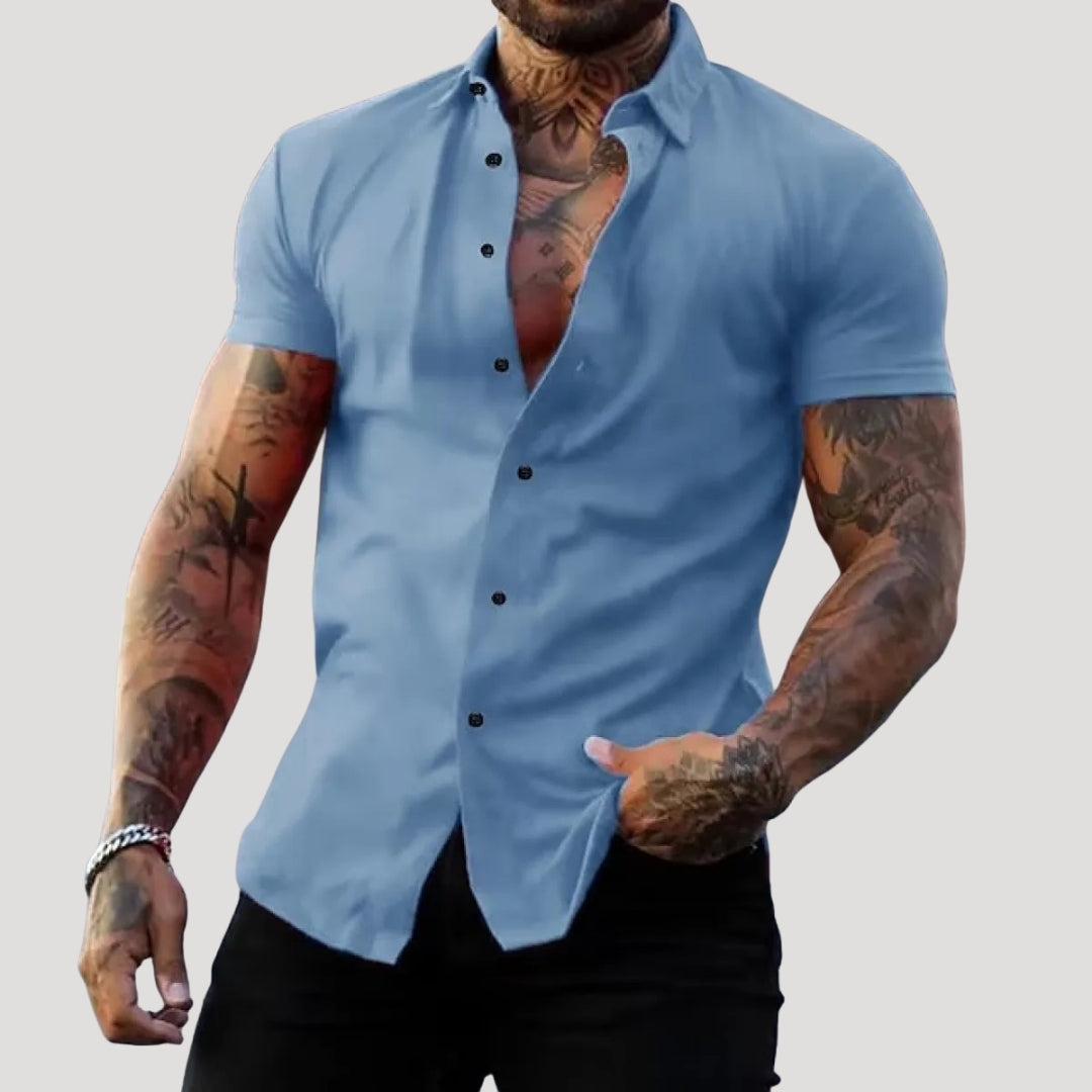 Men's Slim Fit Short Sleeve Shirt