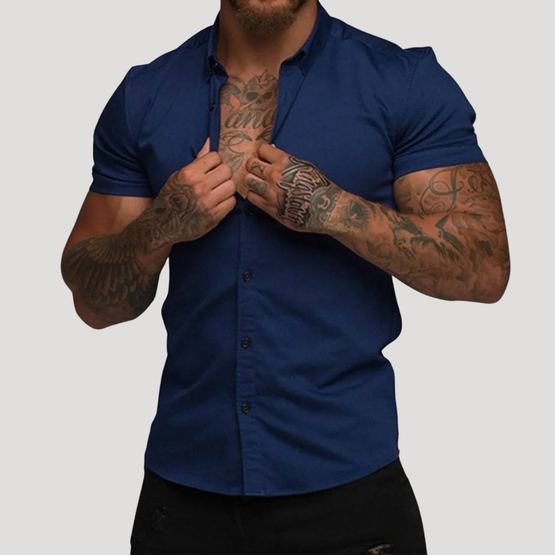 Men's Slim Fit Short Sleeve Shirt