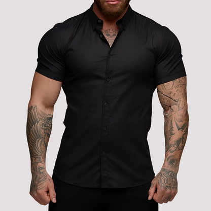 Men's Slim Fit Short Sleeve Shirt for Casual and Semi-Formal Wear