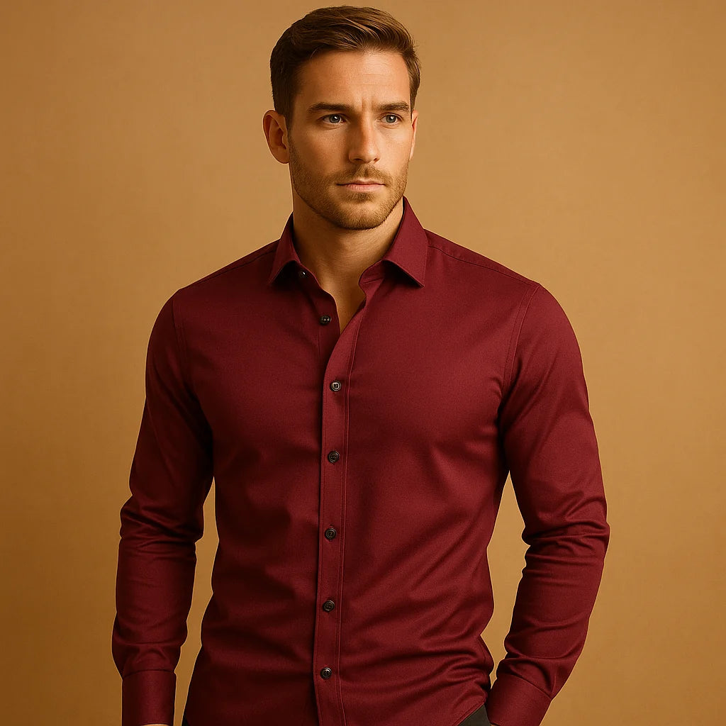 Men's Slim Fit Stretch Dress Shirt