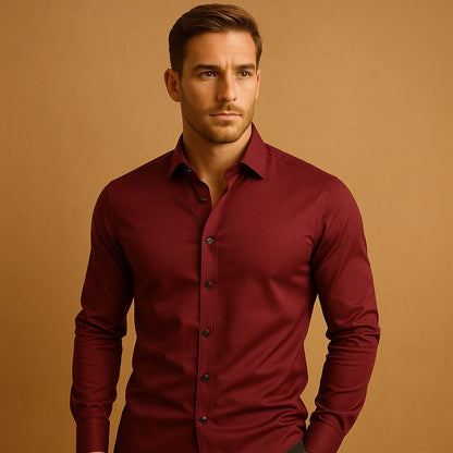 Men's Slim Fit Stretch Dress Shirt