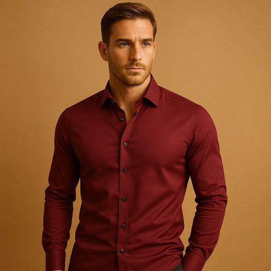 Men's Slim Fit Stretch Dress Shirt