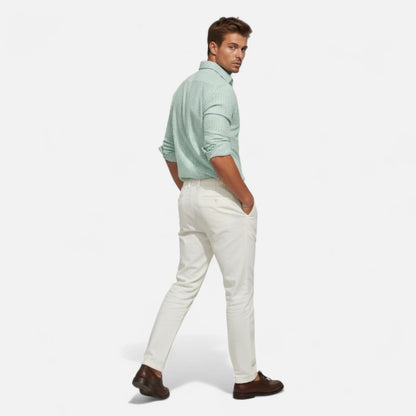 Men's Slim-Fit Striped Business Shirt