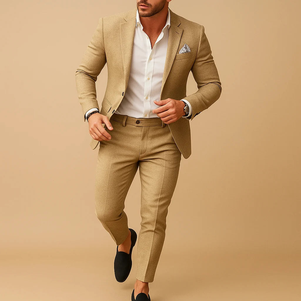 Men's Slim Fit Suit with Blazer and Trousers