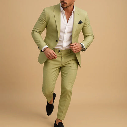 Men's Slim Fit Suit with Blazer and Trousers