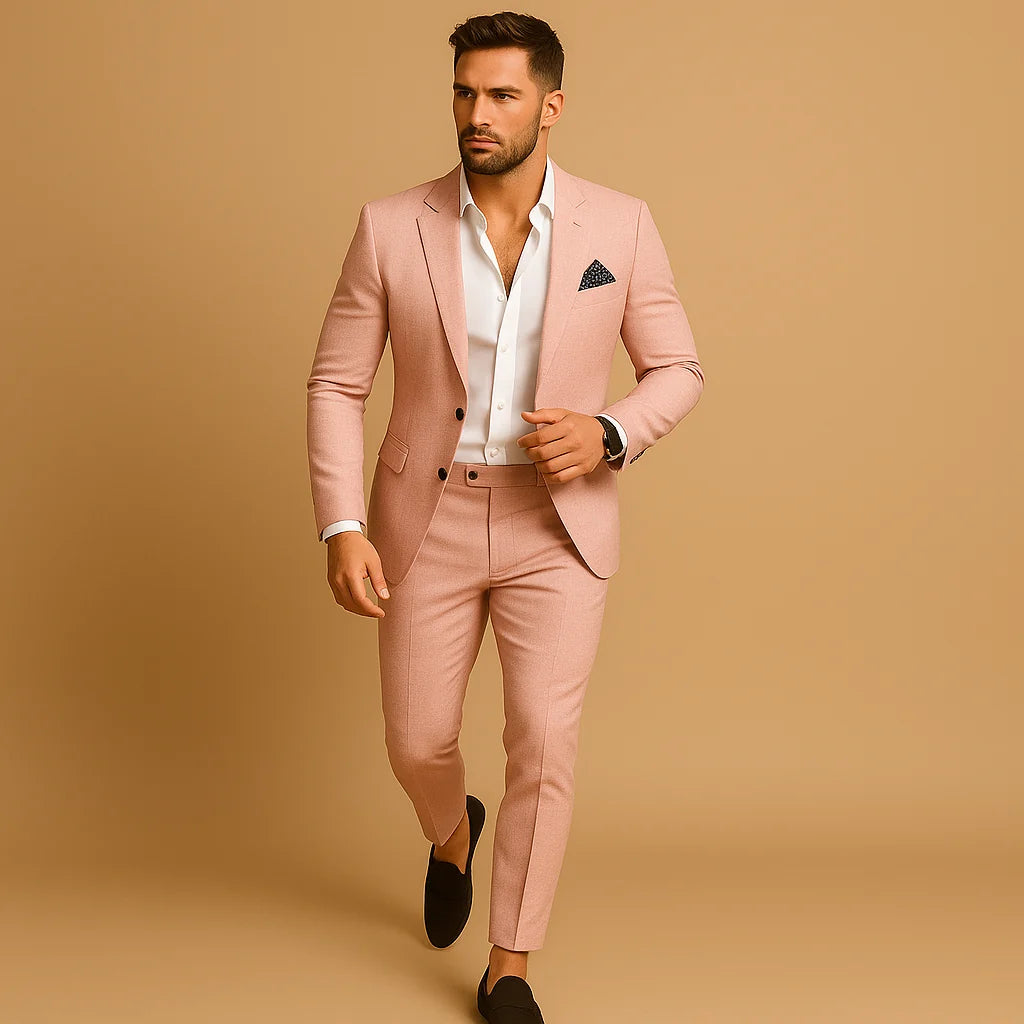 Men's Slim Fit Suit with Blazer and Trousers