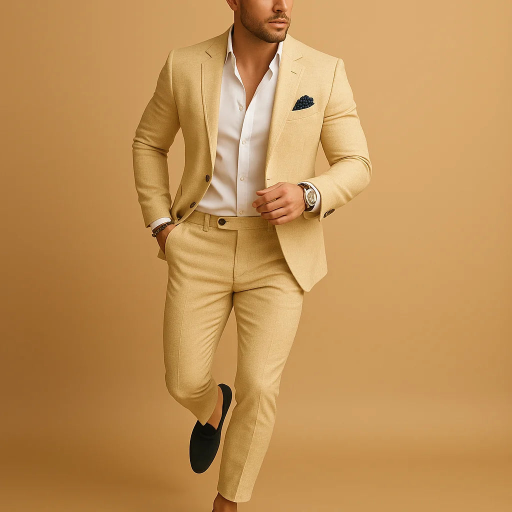 Men's Slim Fit Suit with Blazer and Trousers