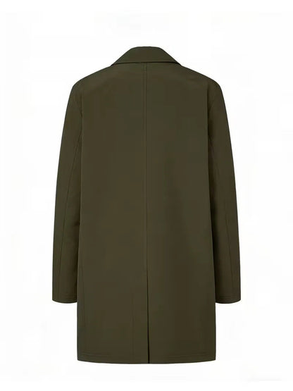 Men's Slim Fit Trench Coat with Pocket Detail