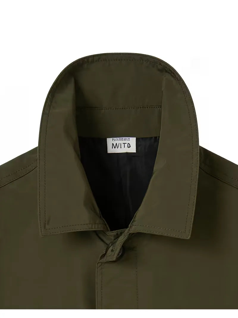 Men's Slim Fit Trench Coat with Pocket Detail