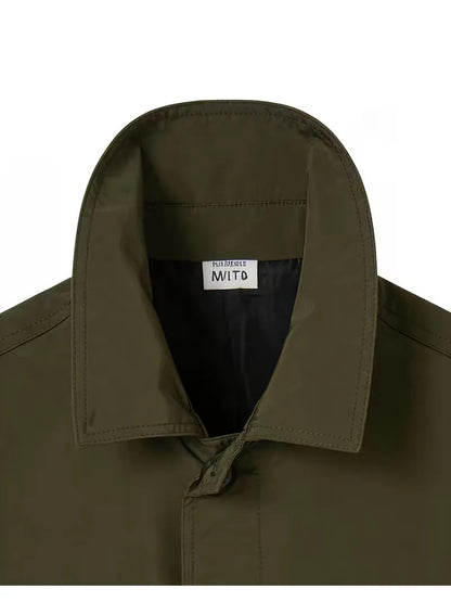 Men's Slim Fit Trench Coat with Pocket Detail