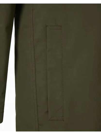 Men's Slim Fit Trench Coat with Pocket Detail