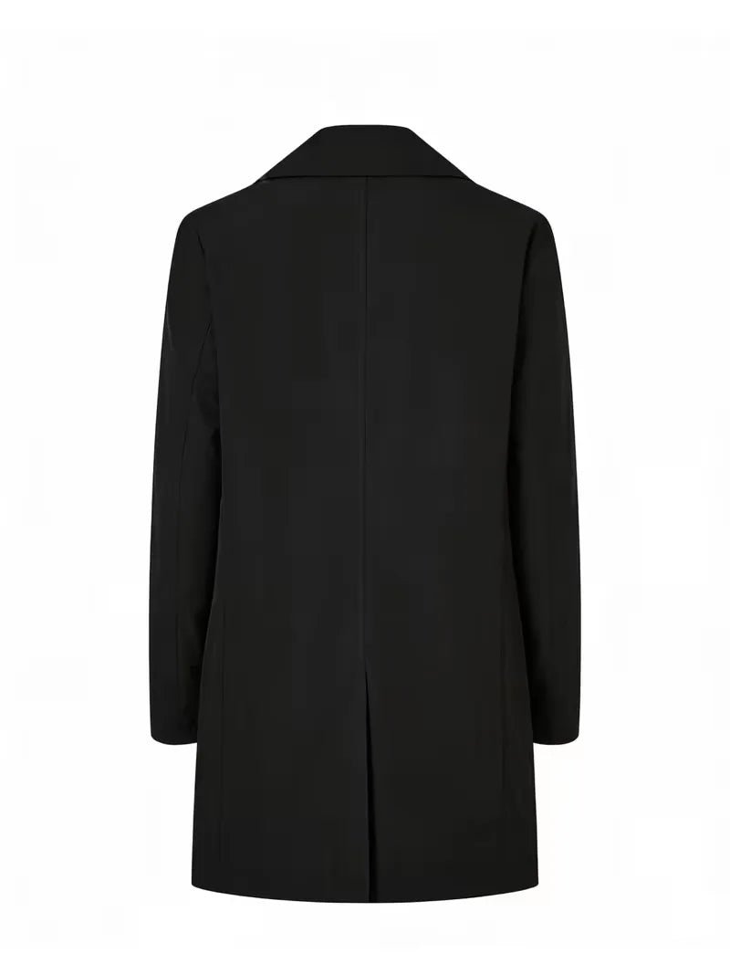 Men's Slim Fit Trench Coat with Pocket Detail