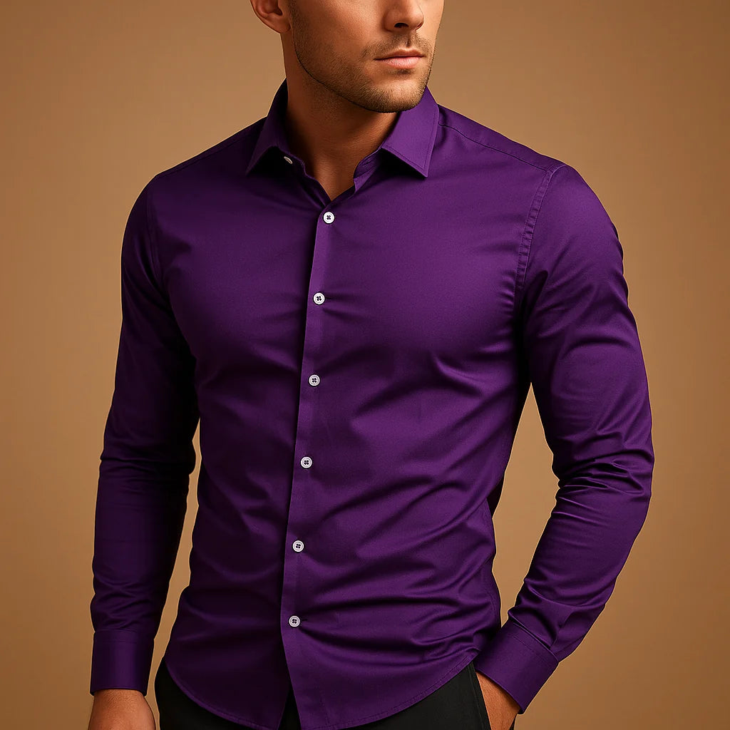 Men's Slim Fit Turndown Collar Shirt