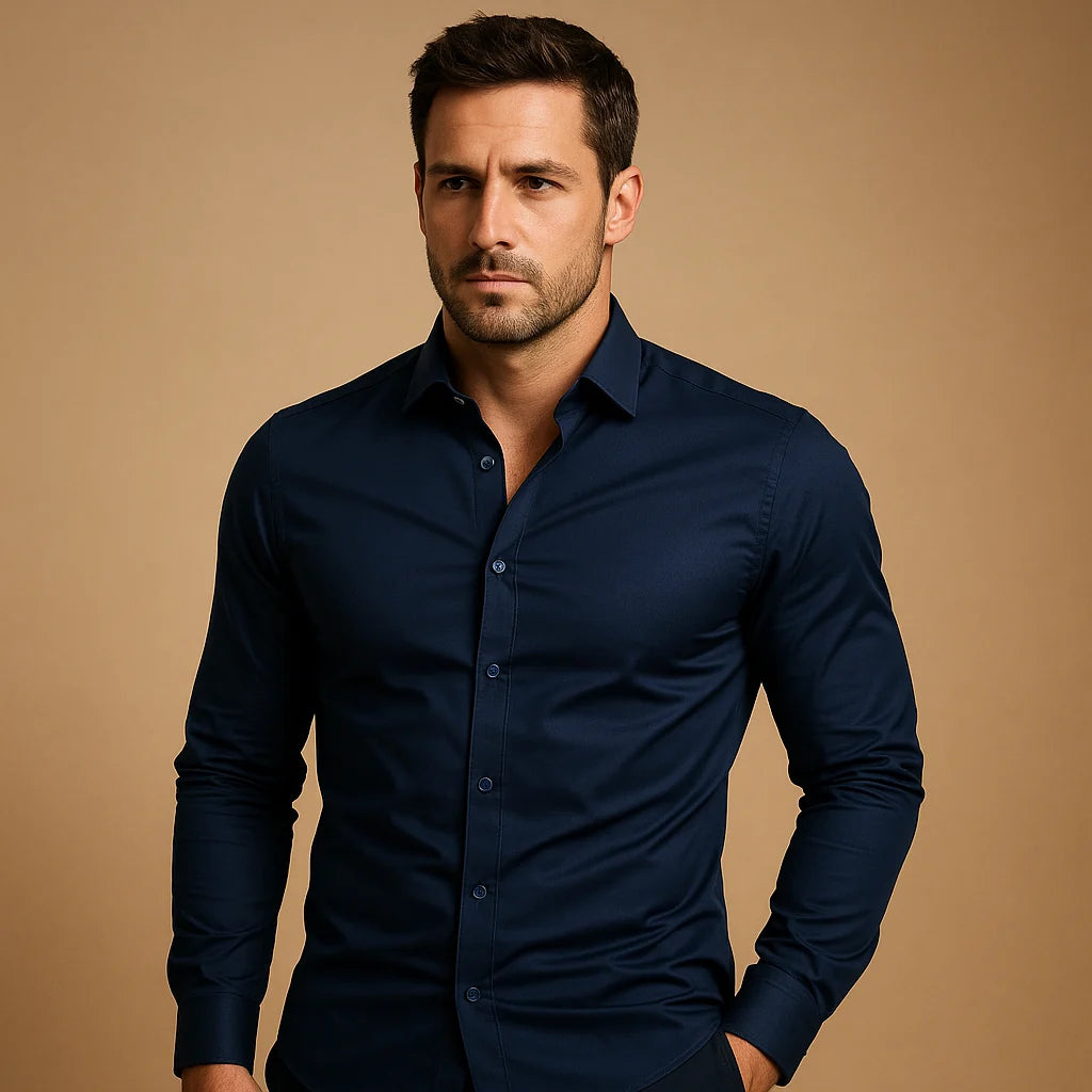 Men's Slim Fit Turndown Collar Shirt
