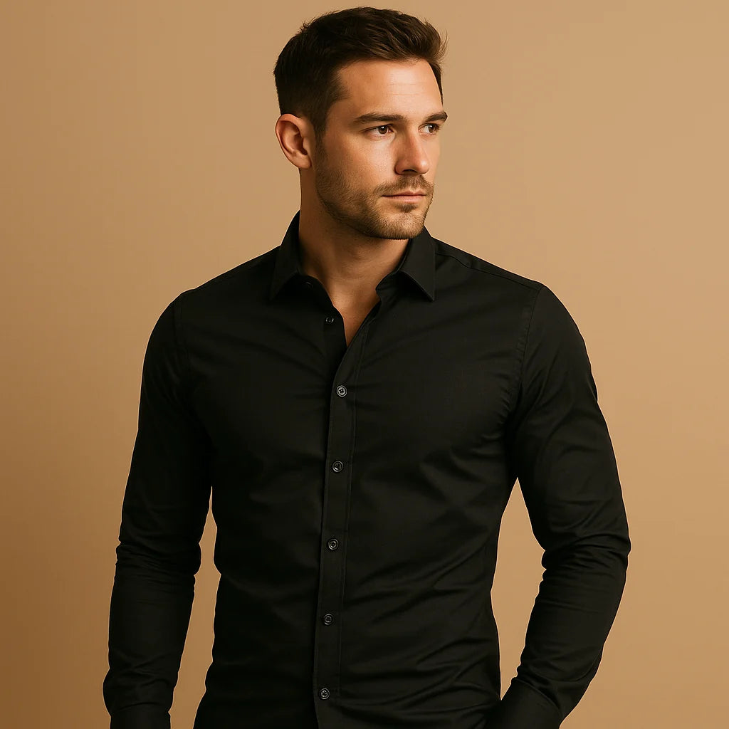 Men's Slim Fit Turndown Collar Shirt