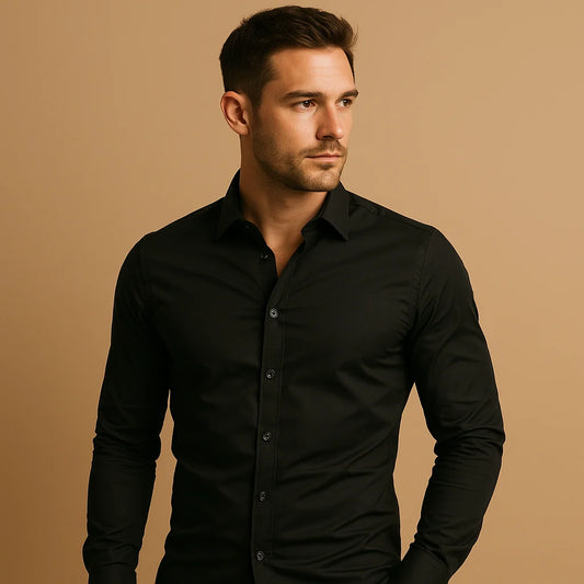 Men's Slim Fit Turndown Collar Shirt