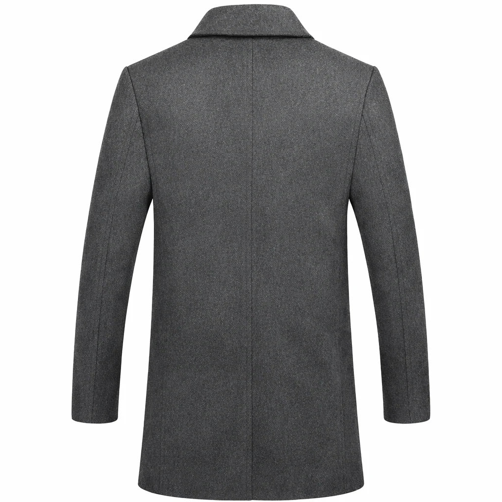 Men's Slim Fit Wool-Look Overcoat