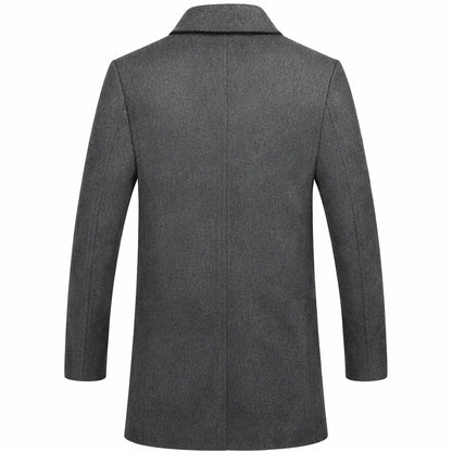 Men's Slim Fit Wool-Look Overcoat
